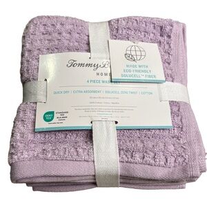 TOMMY BAHAMA NWT 4pc extra absorbent waffle cotton washcloths -lavender